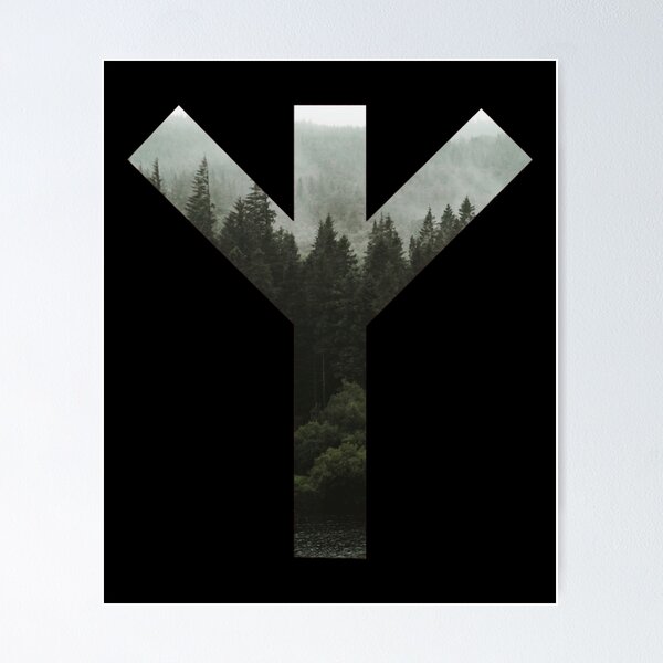 Item preview, Algiz Forest Rune Symbol designed and sold by MillieJord.