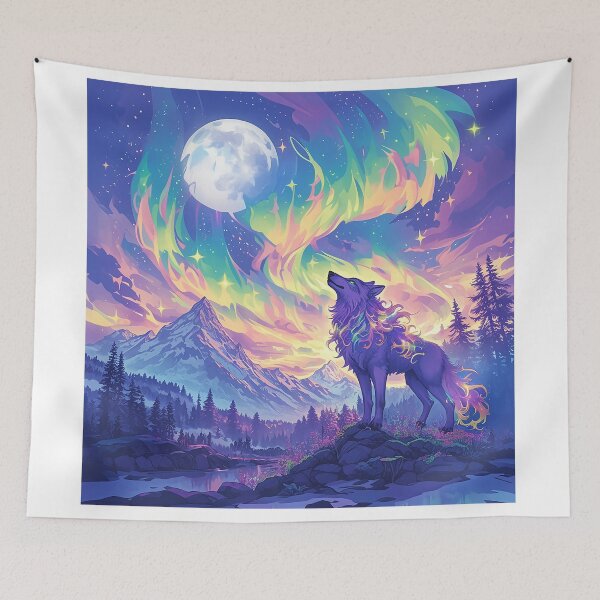 Item preview, Mystical Wolf Howling in Mountain Area designed and sold by Christian Weiss.