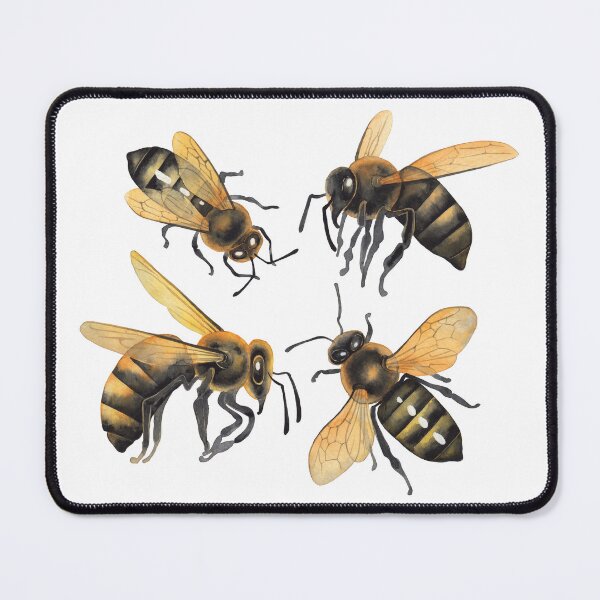 Item preview, Watercolor honey bees designed and sold by Ekaterina Glazkova.