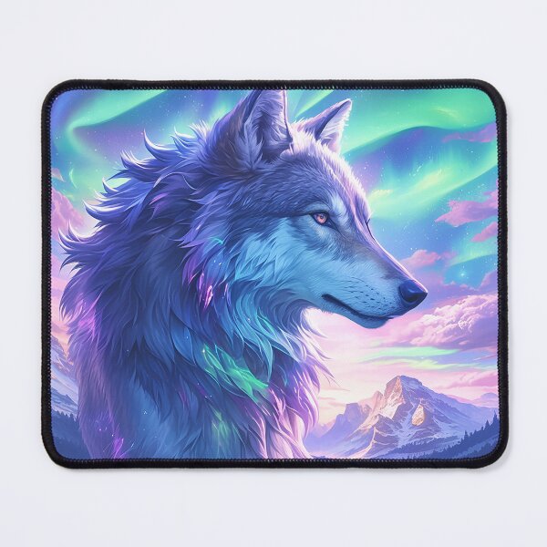 Item preview, Wolf Howling at Polar Lights in Mountains designed and sold by Christian Weiss.