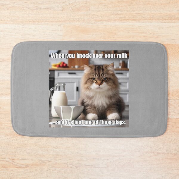 Item preview, When You Knock Over Your Milk - Funny Grumpy Cat Meme designed and sold by CatmemesArt.