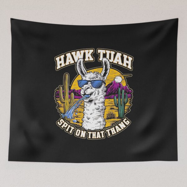 Item preview,  ''Hawk Tuah! Spit on that thang'' Funny llama meme T-Shirt designed and sold by Witty Shirts.