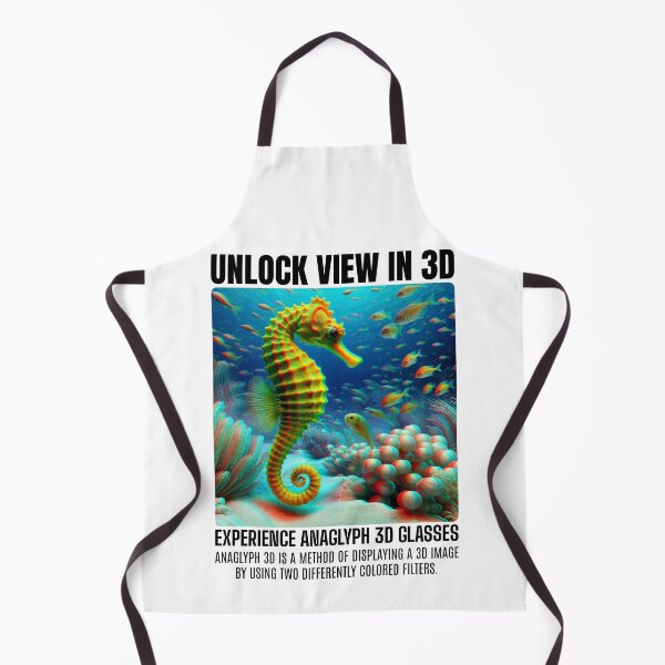 Item preview, Experience Anaglyph 3D: Vibrant Underwater Scene with Seahorse designed and sold by SplashTastic.
