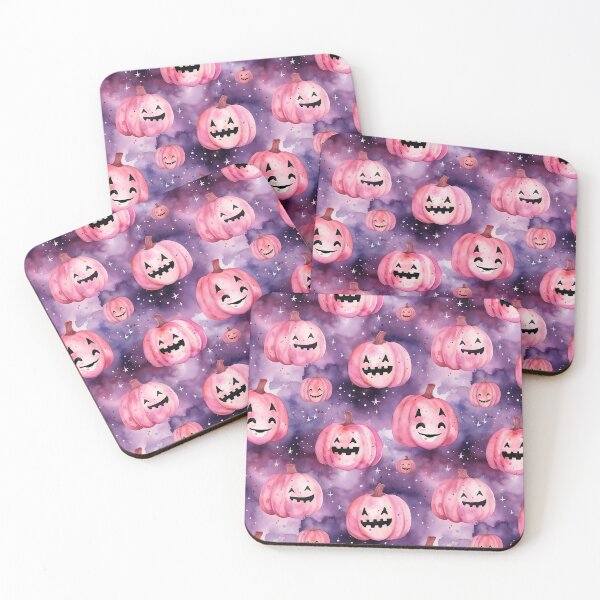 Item preview, Halloween Watercolor Pumpkin Pink Funny Cute  designed and sold by CrazyInk23.