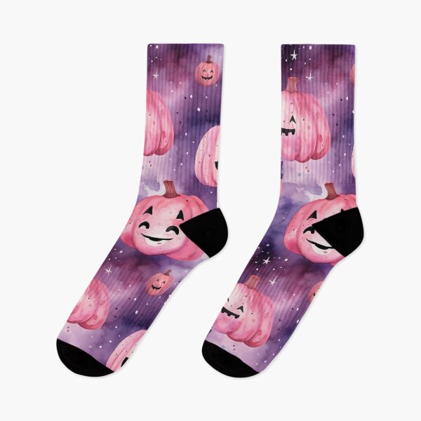 Item preview, Halloween Watercolor Pumpkin Pink Funny Cute  designed and sold by CrazyInk23.