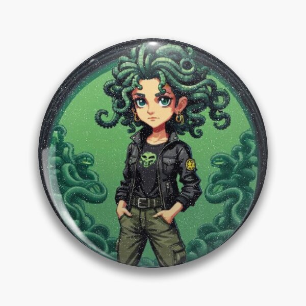 Item preview, Anime Medusa in Circle Design designed and sold by EmeraldCauldren.