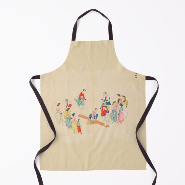 Item preview, Korean folk painting of see-saw jumping Korean vintage art designed and sold by allpalgo.