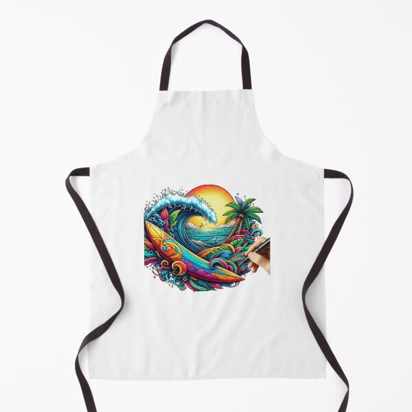 Item preview, Colorful surfboard with dreamy background designed and sold by ModederZukunft.
