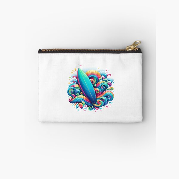 Item preview, Colorful wave mix with surfboard designed and sold by ModederZukunft.