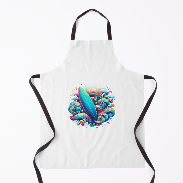 Item preview, Colorful wave mix with surfboard designed and sold by ModederZukunft.
