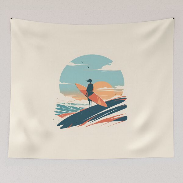Item preview, Surfer waiting to surf designed and sold by Windy-market.