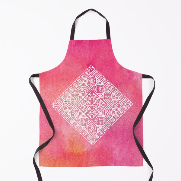 Item preview, Pink orange white watercolor abstract mandala art designed and sold by BridgingThought.