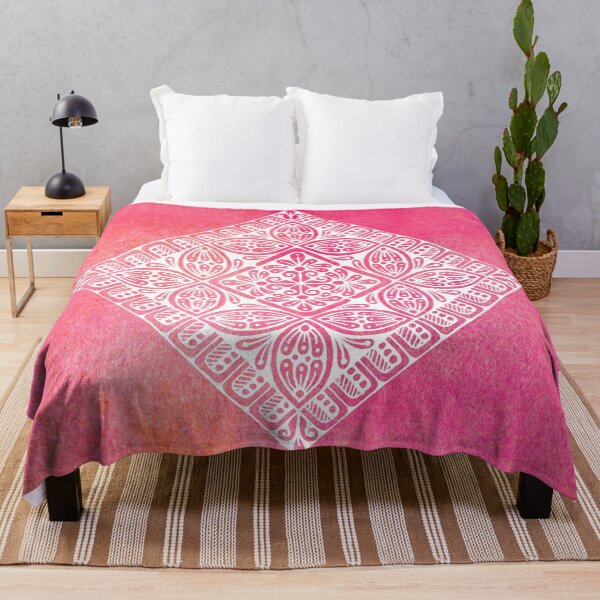 Item preview, Pink orange white watercolor abstract mandala art designed and sold by BridgingThought.