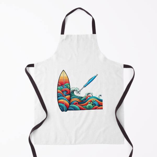 Item preview, Colorful waves with colorful surfboard designed and sold by ModederZukunft.