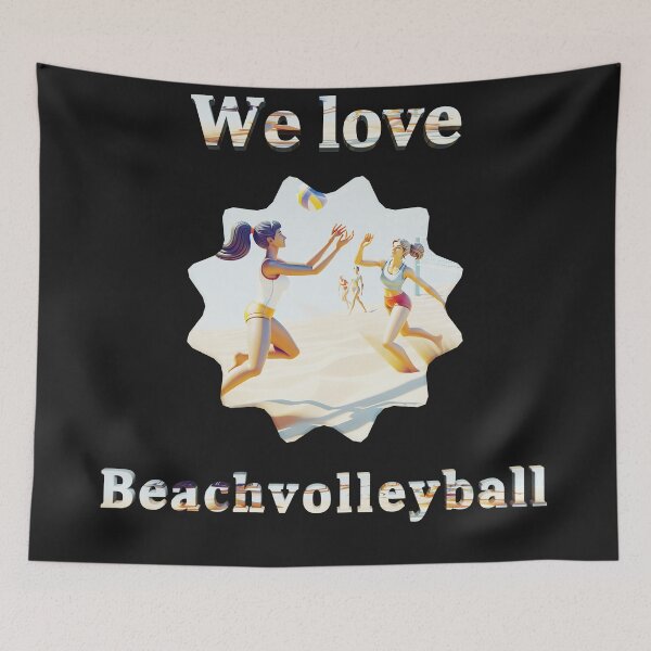 Item preview, we love beach volleyball designed and sold by HerbertFlenner.