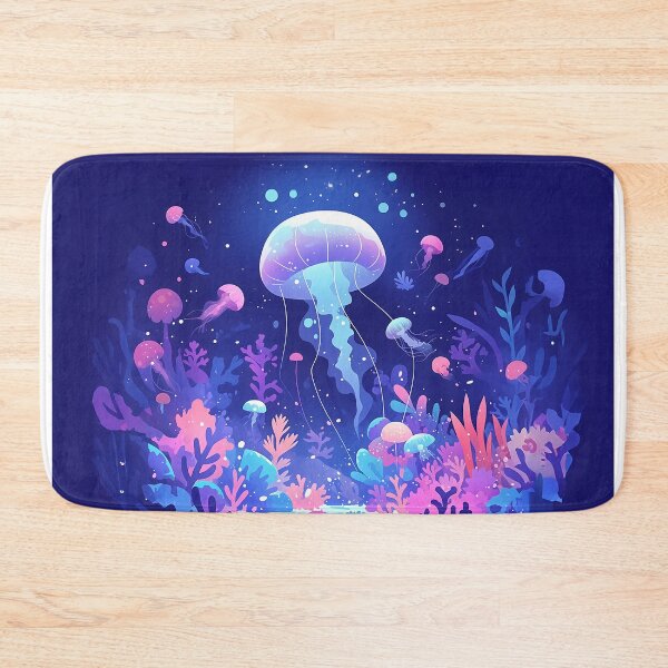 Item preview, Glowing Underwater Coral Scene with Jellyfish designed and sold by Christian Weiss.