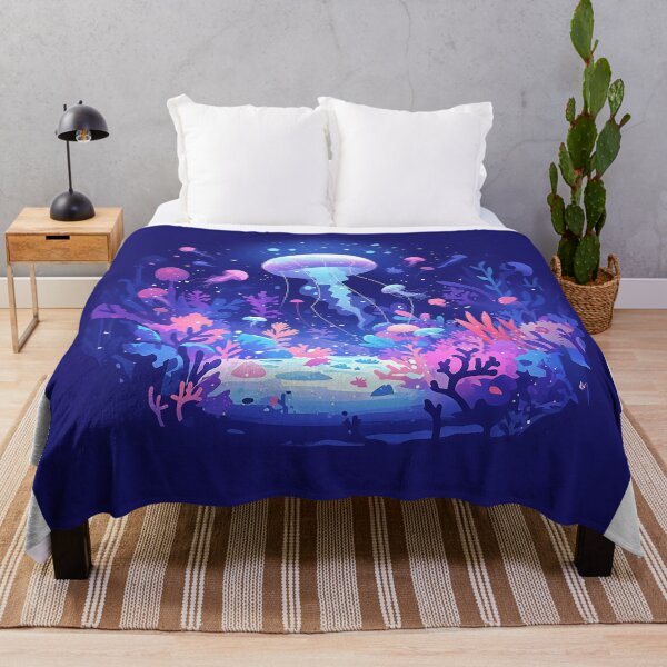 Item preview, Glowing Underwater Coral Scene with Jellyfish designed and sold by Christian Weiss.