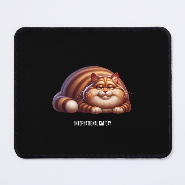 Item preview, Fat cat relaxing - International Cat Day designed and sold by Pflugart.