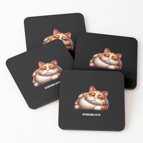 Item preview, Fat cat relaxing - International Cat Day designed and sold by Pflugart.
