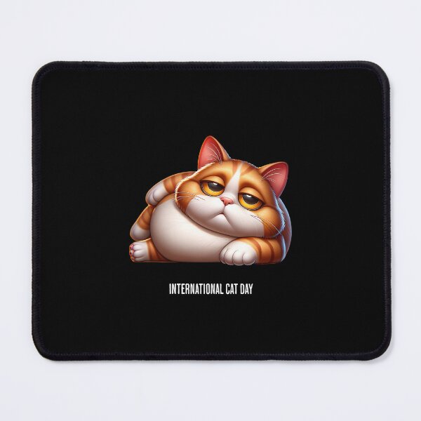 Item preview, Fat cat relaxing - International Cat Day designed and sold by Pflugart.