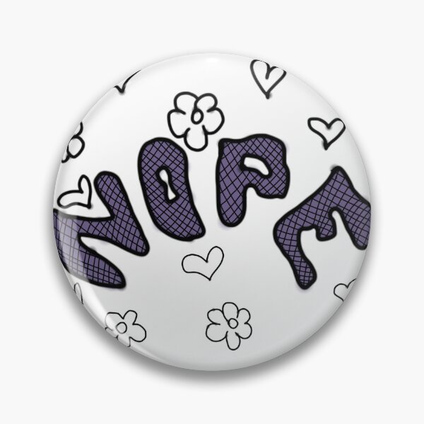 Item preview, Purple word "Nope" with hearts and flowers  designed and sold by WildebeestSt.