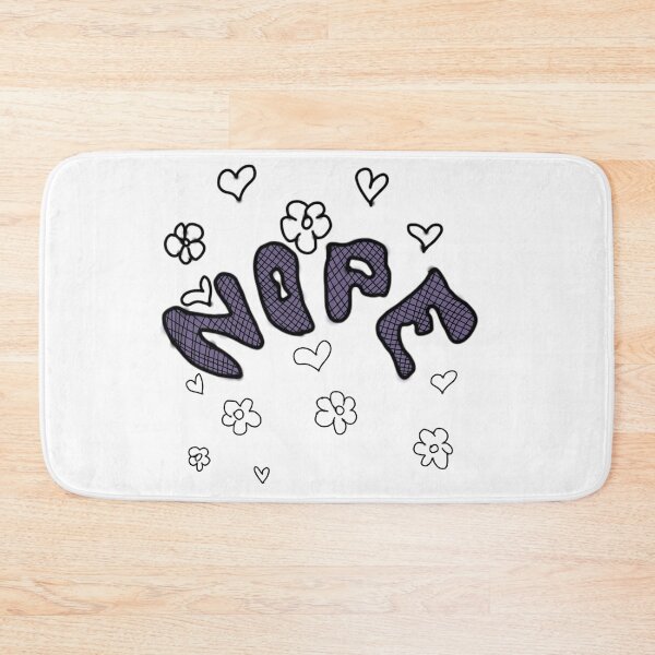 Item preview, Purple word "Nope" with hearts and flowers  designed and sold by WildebeestSt.