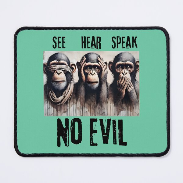 Item preview, Three Wise Monkeys - See Hear Speak No Evil designed and sold by Nabucodonoshop.
