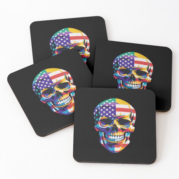 Item preview, Skull With USA Flag Pop Art Wpap Retro Vintage designed and sold by Stellarist.