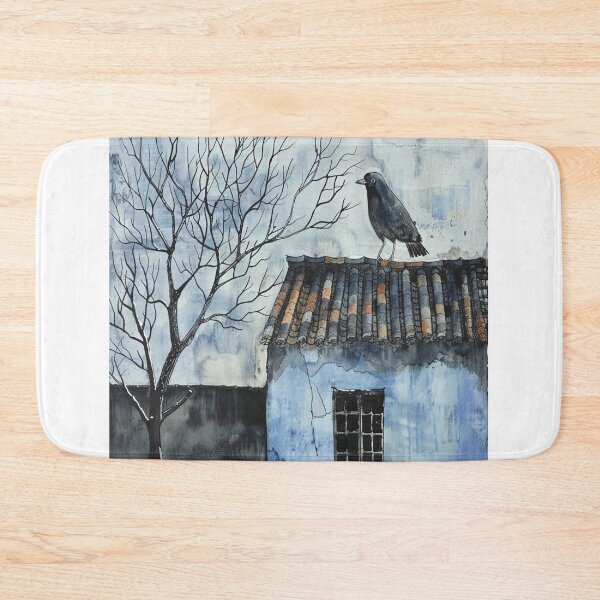 Item preview, Crow on Rooftop with Bare Trees designed and sold by rhoshujet.