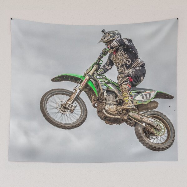 Item preview, Moto de acción de Motocross en vuelo designed and sold by HaleyRedshaw.