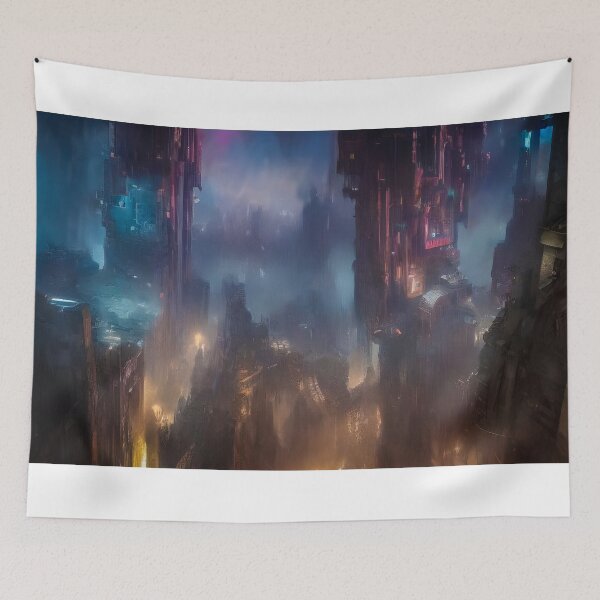 Item preview, Flying Over The Future Metropolis designed and sold by Adrian I Barnett.