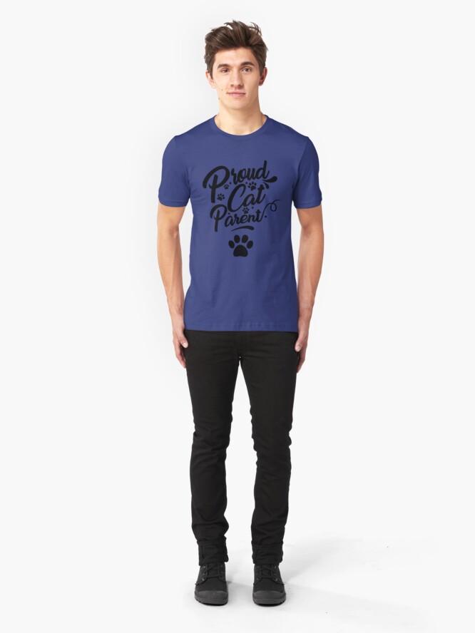 Alternate view of Proud Cat Parent Collection Slim Fit T-Shirt