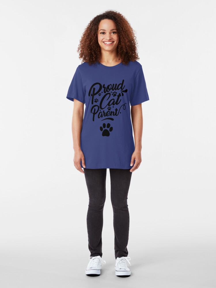 Alternate view of Proud Cat Parent Collection Slim Fit T-Shirt