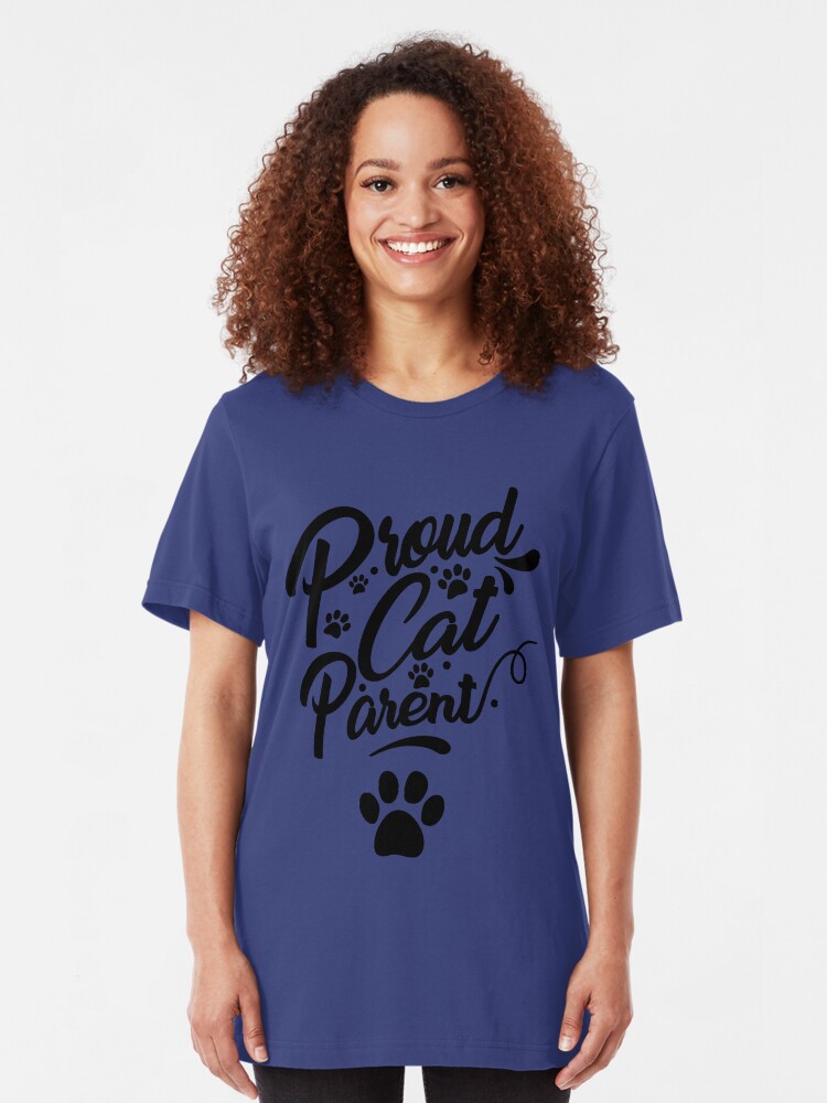 Alternate view of Proud Cat Parent Collection Slim Fit T-Shirt