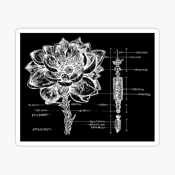 Cyberflower Diagram Sticker