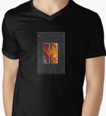 Capital letter H of the fluid art alphabet in concrete Men's V-Neck T-Shirt
