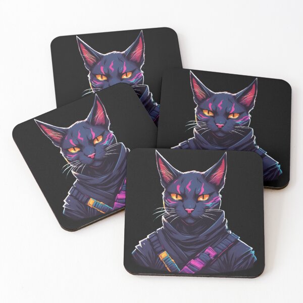 Item preview, Cat Ninja, Feline Assassin, Catana, Yellow Eyes designed and sold by Burn-Ego.