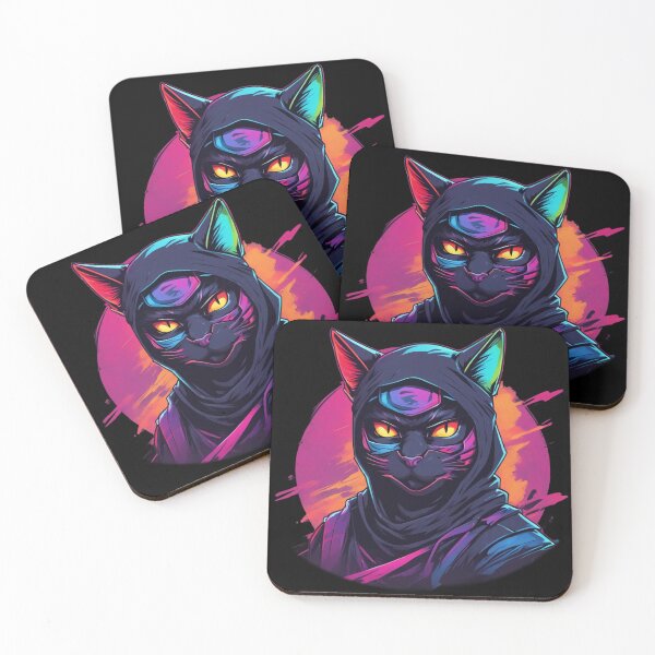 Item preview, Shinobi Cat, Feline Ninja, Catana, Hooded Killer designed and sold by Burn-Ego.