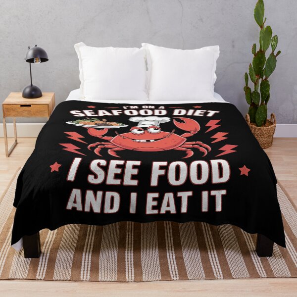Item preview, I'm on a Seafood Diet, I See Food and I Eat It designed and sold by CALIMASHIRTS.