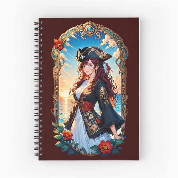 Item preview,  Mary Read female pirate anime retro floral design designed and sold by BorgSpareParts.