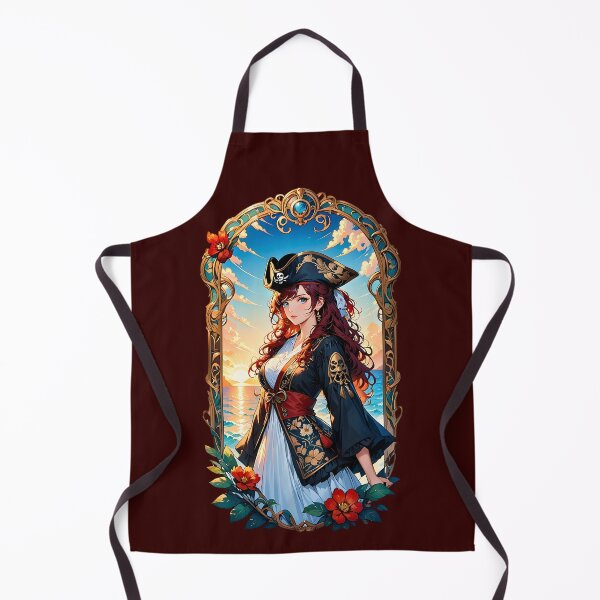 Item preview,  Mary Read female pirate anime retro floral design designed and sold by BorgSpareParts.