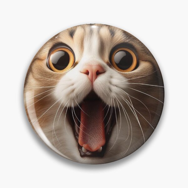 Item preview, Screaming Funny Cat Meme - When You Realize You Left the Oven On After Leaving the House designed and sold by CatmemesArt.