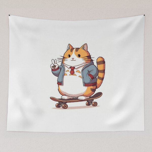 Item preview, Skate Board Cat, Hoodie designed and sold by cutenesss.