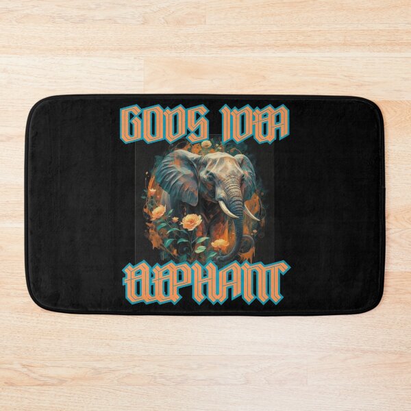 Item preview, Elephant is Gods idea with roses in indian happy van gogh style romantic gifts designed and sold by thankful-loco.