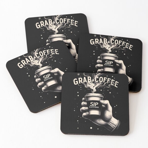 Item preview, Sip happens: Grab a Coffee designed and sold by CatherineLievre.