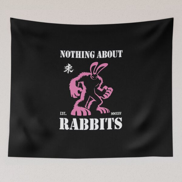 Artikelvorschau, Nothing About Rabbits - Lustiges Design mit starken rosa Hasen entworfen und verkauft von RetroMaritalArt.