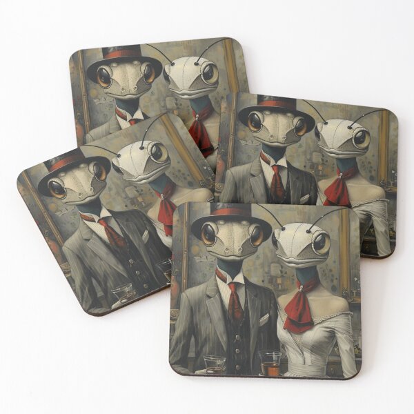 Item preview, Surreal Victorian Insect Couple Art designed and sold by t1carmindsmith.