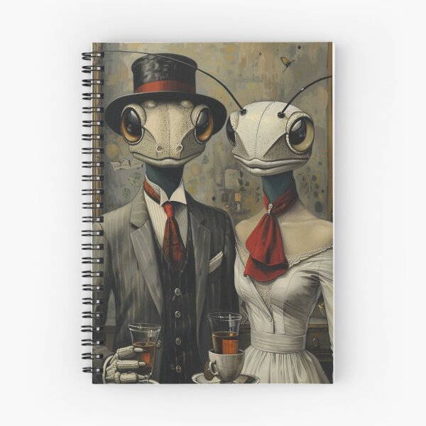 Item preview, Surreal Victorian Insect Couple Art designed and sold by t1carmindsmith.