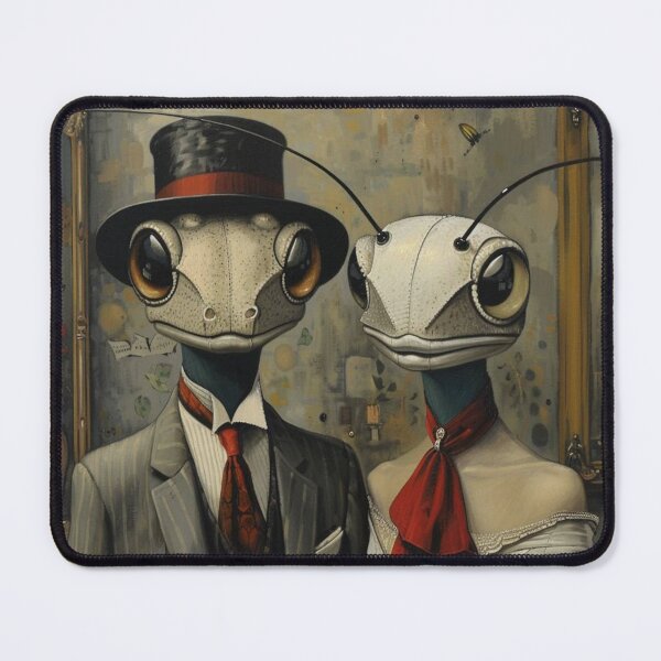 Item preview, Surreal Victorian Insect Couple Art designed and sold by t1carmindsmith.