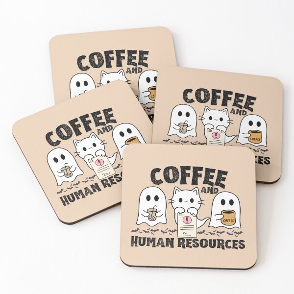 Item preview, Ghost Drinking Coffee Halloween Costume Human Resources HR designed and sold by SunfullyYours.